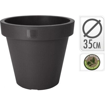 Plastiken Pflanzkübel - Anthrazit - Ø 35 cm - Pflanztopf Plastiken Pflanzkübel - Anthrazit - Ø 35 cm - Pflanztopf