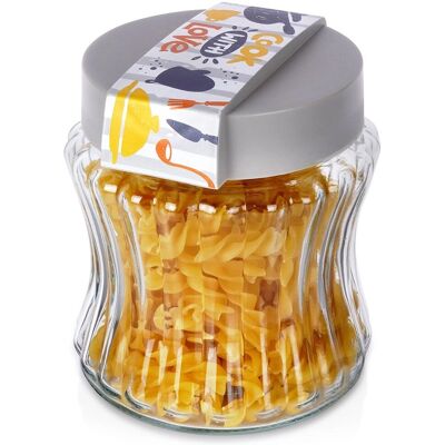 Excellent Houseware Glas- en kunststof droge voedsel opslagcontainers - Opslagcontainer voor droge voedingsmiddelen Excellent Houseware Glas- en kunststof droge voedsel opslagcontainers - Opslagcontainer voor droge voedingsmiddelen
