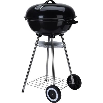 Vaggan - Staande houtskoolbarbecue met deksel en wielen - BBQ Vaggan - Staande houtskoolbarbecue met deksel en wielen - BBQ