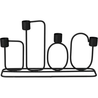 Home Styling Collection - Four Long Candles Holder - Schwarz Home Styling Collection - Four Long Candles Holder - Schwarz