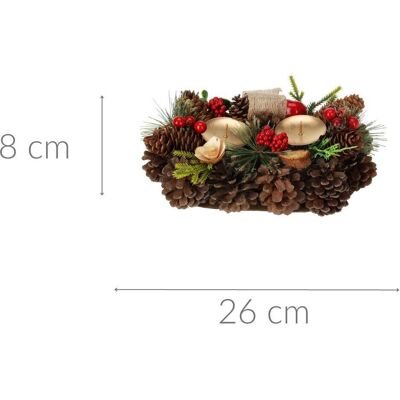 Uniwerski stojak na świece - Na Dwa Świece - 26cm - Dekoracje świąteczne Uniwerski stojak na świece - Na Dwa Świece - 26cm - Dekoracje świąteczne