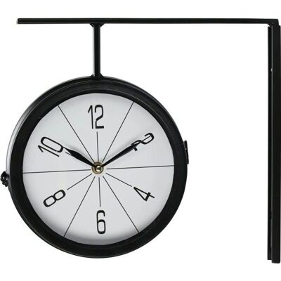 Horloge Murale Koopman - Double Face, Ø 20cm - Style Gare - Publicité Horloge Murale Koopman - Double Face, Ø 20cm - Style Gare - Publicité