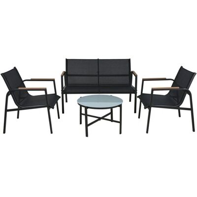 Ambiance Gartenlounge Set - Metall - 4-tlg. Gartenset Ambiance Gartenlounge Set - Metall - 4-tlg. Gartenset