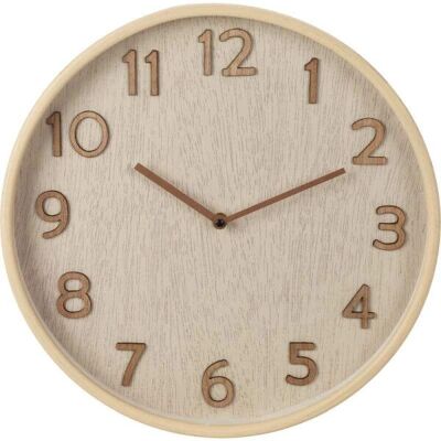 Horloge Murale Beige Vilde - Wall Clock - Publicité Horloge Murale Beige Vilde - Wall Clock - Publicité