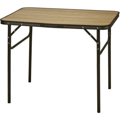 Table de Camping Pliable Redcliffs - 90x60cm - Aspect Bois - Publicité Table de Camping Pliable Redcliffs - 90x60cm - Aspect Bois - Publicité