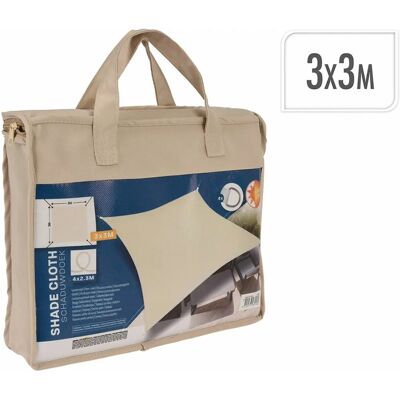 Parasole carré beige KOOPMAN 3x3 m - Sunshade - Publicité Parasole carré beige KOOPMAN 3x3 m - Sunshade - Publicité