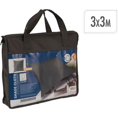 KOOPMAN Schaduwzeil - Antraciet - 3x3 m - Waterdicht UV-bescherming KOOPMAN Schaduwzeil - Antraciet - 3x3 m - Waterdicht UV-bescherming