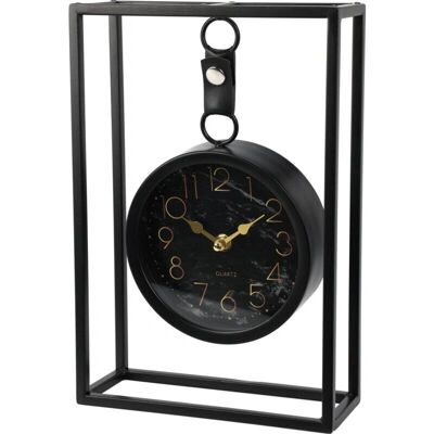Home Styling Collection Schwarzes Marmor-Zifferblatt Tischuhr Home Styling Collection Schwarzes Marmor-Zifferblatt Tischuhr
