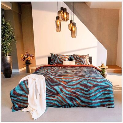 Kayori Mayuree Zebra-Mønster Bomuldssatin Sengesæt - 220x220cm Kayori Mayuree Zebra-Mønster Bomuldssatin Sengesæt - 220x220cm