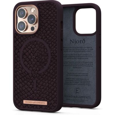 Coque iPhone Njord by Elements Eldur - Cuir de saumon, chute 2m, MagSafe - Publicité Coque iPhone Njord by Elements Eldur - Cuir de saumon, chute 2m, MagSafe - Publicité