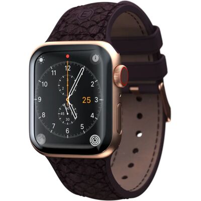 Correa de reloj Njord Eldur - Cuero salmón, cuero vegano, silicona - Accesorio para smartwatch Correa de reloj Njord Eldur - Cuero salmón, cuero vegano, silicona - Accesorio para smartwatch