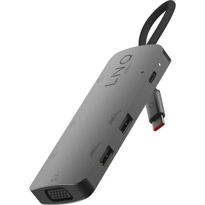 LINQ byELEMENTS LQ48019 - 7in1 4K Triple Display HDMI Adapter - Laptop Dock LINQ byELEMENTS LQ48019 - 7in1 4K Triple Display HDMI Adapter - Laptop Dock