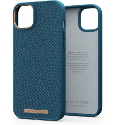 Étui Njord byELEMENTS Bleu pour iPhone 14 Plus - Anti-choc & sans fil - Publicité Étui Njord byELEMENTS Bleu pour iPhone 14 Plus - Anti-choc & sans fil - Publicité