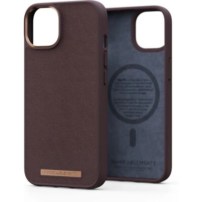 Coque en Cuir Véritable MagSafe pour iPhone 14 - Marron - Publicité Coque en Cuir Véritable MagSafe pour iPhone 14 - Marron - Publicité