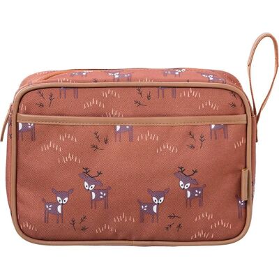 Beauty Case Grande Cervo Ambra Marrone Fresk Accessorio Viaggio Beauty Case Grande Cervo Ambra Marrone Fresk Accessorio Viaggio