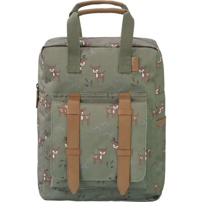 Sac à dos grand de Fresk - Cerf olive écologique et familial - Publicité Sac à dos grand de Fresk - Cerf olive écologique et familial - Publicité