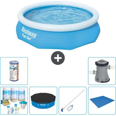 Bestway - Fast Set Round 305x76 cm - Blu - Pool Bestway - Fast Set Round 305x76 cm - Blu - Pool