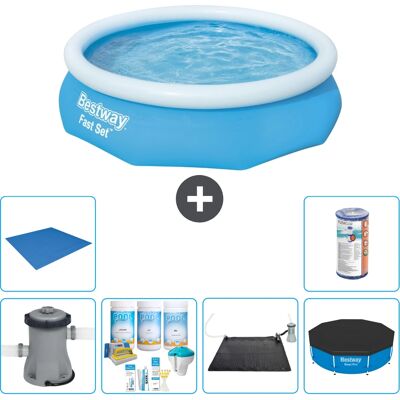 Bestway - Fast Set Rund 305x76 cm - Blu - Piscina rotonda Bestway - Fast Set Rund 305x76 cm - Blu - Piscina rotonda