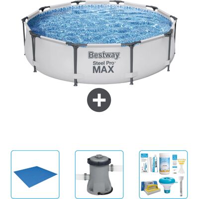 Pool Steel Pro Max di Bestway - 305x76 cm - Grigio - Piscina Pool Steel Pro Max di Bestway - 305x76 cm - Grigio - Piscina