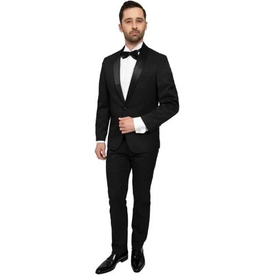 Suitable Smoking - Harlem Stretch - Black - Modern-Fit - Pantalons Suitable Smoking - Harlem Stretch - Black - Modern-Fit - Pantalons
