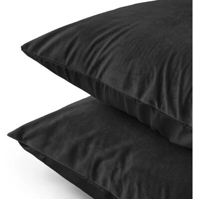 Zestaw Poszewek z Veluru Sleeptime - 2 sztuki - Czarny Zestaw Poszewek z Veluru Sleeptime - 2 sztuki - Czarny