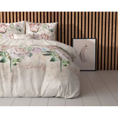 Sleeptime - Lovely Flower - Beige - Dekbedovertrek Sleeptime - Lovely Flower - Beige - Dekbedovertrek