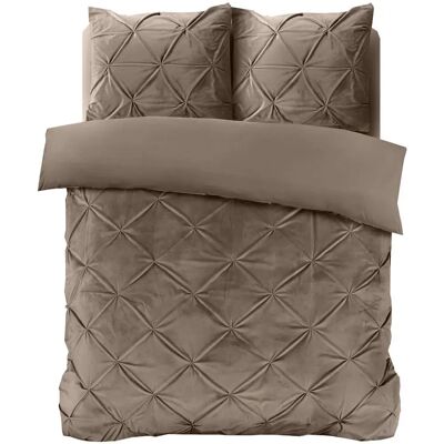 Sleeptime Velvet Pintuck Taupe 240x200/220 cm Poszwa na kołdrę Sleeptime Velvet Pintuck Taupe 240x200/220 cm Poszwa na kołdrę