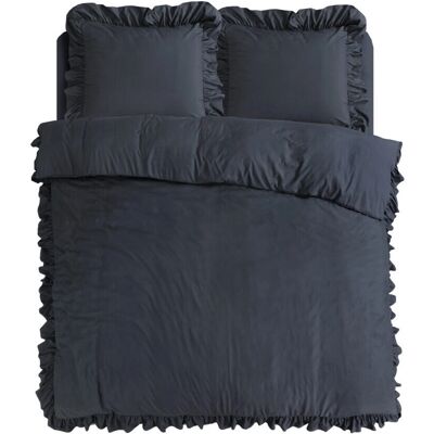 Sleeptime - Ruffles - Antracyt - 140x200/220 Sleeptime - Ruffles - Antracyt - 140x200/220