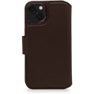 Funda billetera marrón para iPhone 14 Plus con MagSafe Funda billetera marrón para iPhone 14 Plus con MagSafe