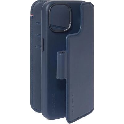 Decoded Leder iPhone 15 Hülle - Abnehmbarer Geldbörse Navy Blue Decoded Leder iPhone 15 Hülle - Abnehmbarer Geldbörse Navy Blue