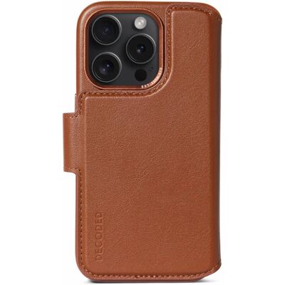 Funda de Cuero Marrón Decoded para iPhone 15 Pro - MagSafe, Resistente a Caídas Funda de Cuero Marrón Decoded para iPhone 15 Pro - MagSafe, Resistente a Caídas