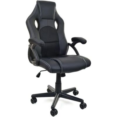 Silla de oficina gaming Viking Choice - Cuero ecológico - Reposacabezas - Negro Silla de oficina gaming Viking Choice - Cuero ecológico - Reposacabezas - Negro