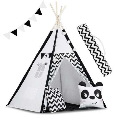 Viking Choice Tienda Tipi - Blanco y Negro - Juguete Infantil Viking Choice Tienda Tipi - Blanco y Negro - Juguete Infantil