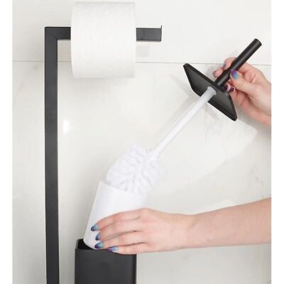 Viking Choice Porta Papel con Cepillo - Negro Viking Choice Porta Papel con Cepillo - Negro