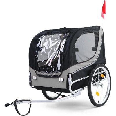 Viking Choice Remolque para Bicicleta - Carro para Perros Plegable - Gris/Negro Viking Choice Remolque para Bicicleta - Carro para Perros Plegable - Gris/Negro