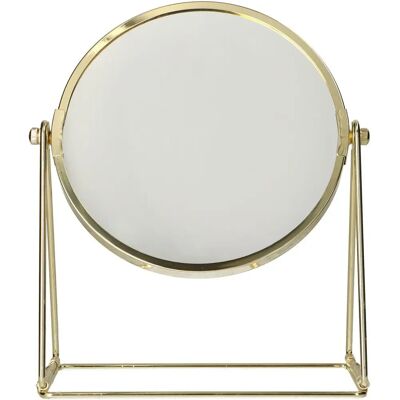 LSP - Spiegel op frame voet goud 22cm 3x vergrotend - 3x vergroot - Mirror LSP - Spiegel op frame voet goud 22cm 3x vergrotend - 3x vergroot - Mirror