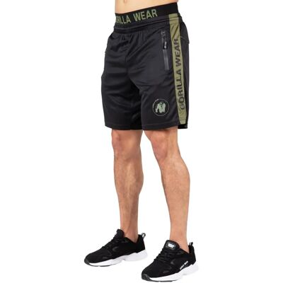 Atlanta Shorts GORILLA WEAR - Zwart/Groen - 4XL/5XL Atlanta Shorts GORILLA WEAR - Zwart/Groen - 4XL/5XL