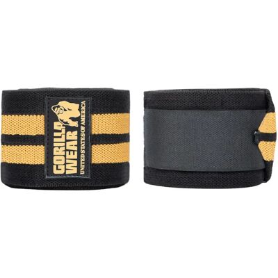 Gorilla Wear Kniebandagen Schwarz-Gold - 2,5m Für Schweres Training Gorilla Wear Kniebandagen Schwarz-Gold - 2,5m Für Schweres Training