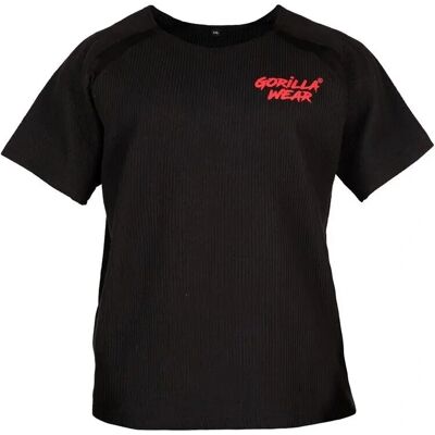 Gorilla Wear Augustine Old School Workout Top - Trainingstop, Zwart/Rood - Old school ontwerp Gorilla Wear Augustine Old School Workout Top - Trainingstop, Zwart/Rood - Old school ontwerp