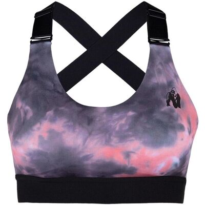 Gorilla Wear Colby Sports Bra - Pink/Gray - Medium Support Gorilla Wear Colby Sports Bra - Pink/Gray - Medium Support