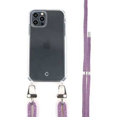 Coverzs iPhone 11 Pro Transparant - Paarse koord - Hoes Coverzs iPhone 11 Pro Transparant - Paarse koord - Hoes