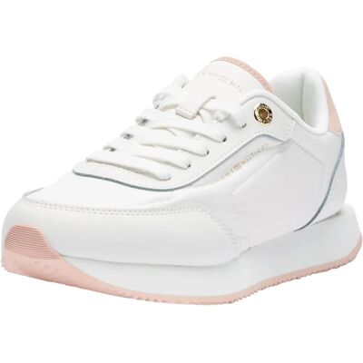 Tommy Hilfiger Essential Runner Witte Sneaker - Sneaker Tommy Hilfiger Essential Runner Witte Sneaker - Sneaker