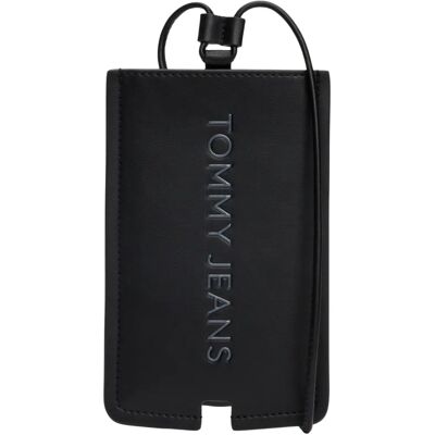 Tommy Jeans Black Crossbody Phone Pouch - Handbag Tommy Jeans Black Crossbody Phone Pouch - Handbag