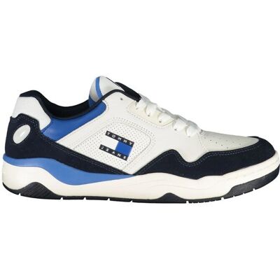 Tommy Hilfiger Tommy Jeans Court Sneakers Blanc Bleu - Baskets - Publicité Tommy Hilfiger Tommy Jeans Court Sneakers Blanc Bleu - Baskets - Publicité