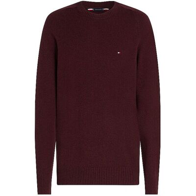 Tommy Hilfiger - MW0MW36535 - Lammwolle - Rot - Pullover Tommy Hilfiger - MW0MW36535 - Lammwolle - Rot - Pullover