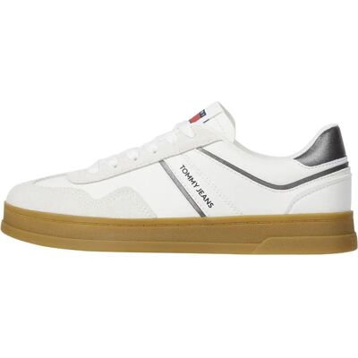 Zapatillas Tommy Jeans Greenwich de Cuero y Sintético - Estilo Deportivo Casual Zapatillas Tommy Jeans Greenwich de Cuero y Sintético - Estilo Deportivo Casual