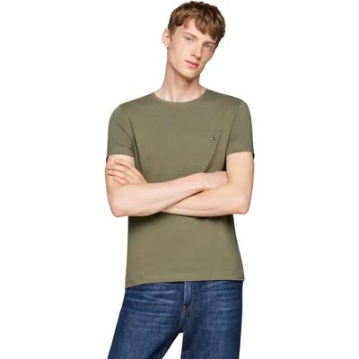 TOMMY HILFIGER Slim Organiczna Bawełna z Okrągłym Dekolt TOMMY HILFIGER Slim Organiczna Bawełna z Okrągłym Dekolt
