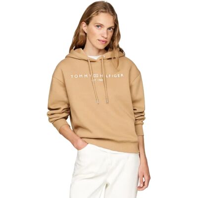 Tommy Hilfiger Logo Embroidery Hoody (WW0WW43598) - classic khaki Tommy Hilfiger Logo Embroidery Hoody (WW0WW43598) - classic khaki