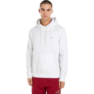Tommy Hilfiger White Fleece Hoodie - Hoodie Tommy Hilfiger White Fleece Hoodie - Hoodie