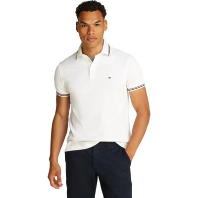 Tommy Hilfiger Slim Fit Tipped Polo Shirt (MW0MW37346) - weiß Tommy Hilfiger Slim Fit Tipped Polo Shirt (MW0MW37346) - weiß
